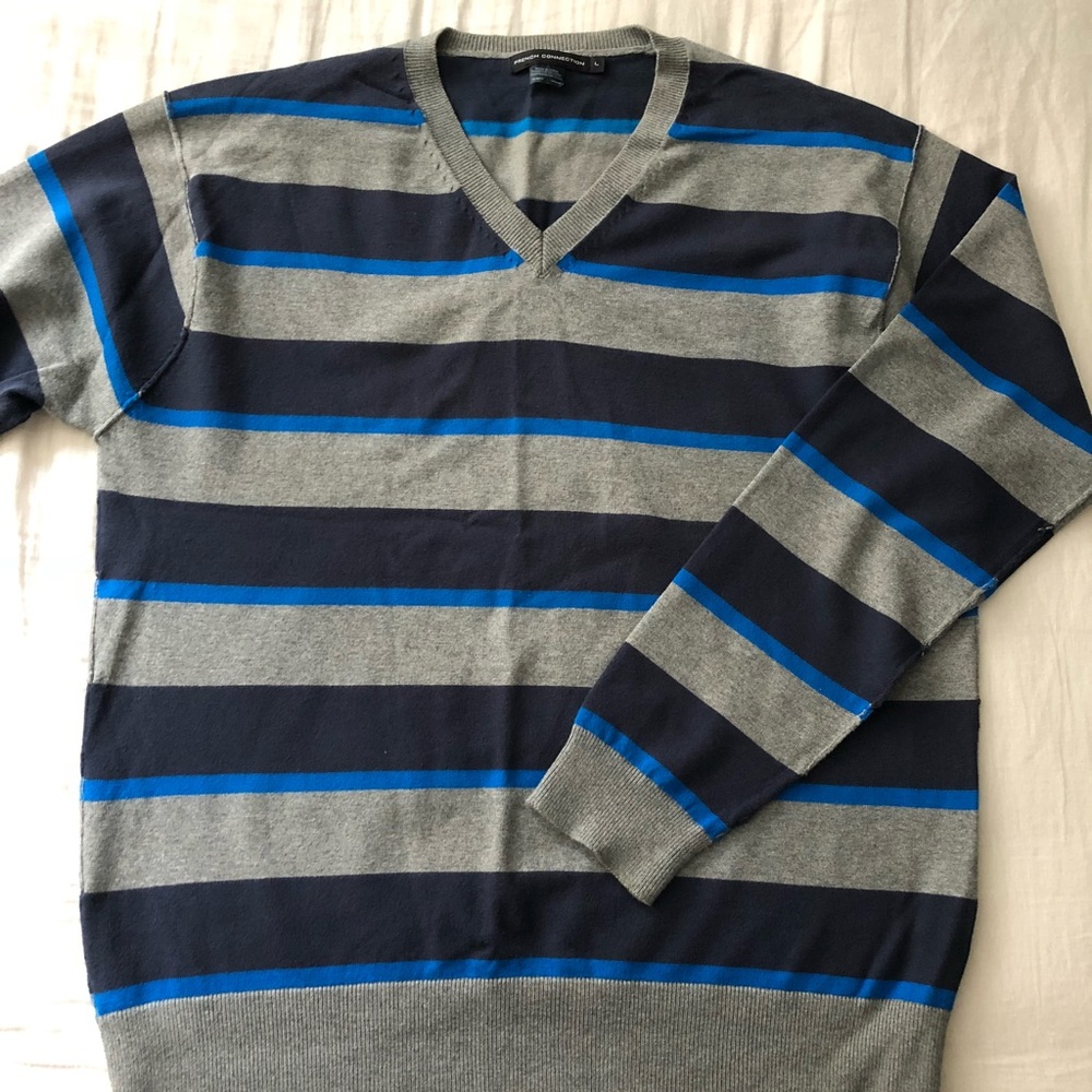 French Connection vneck sweater great colors L